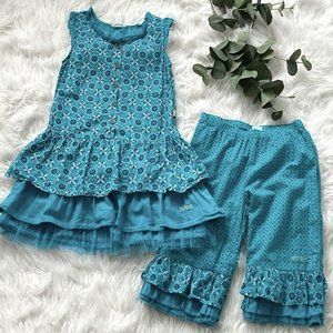 Naartjie Girls Dress Capri Pant Set Tulle Size 6